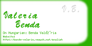 valeria benda business card